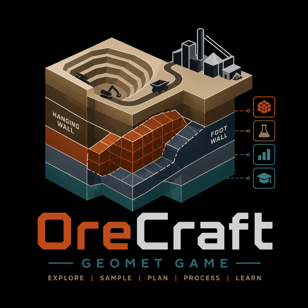 OreCraft geomet game logo